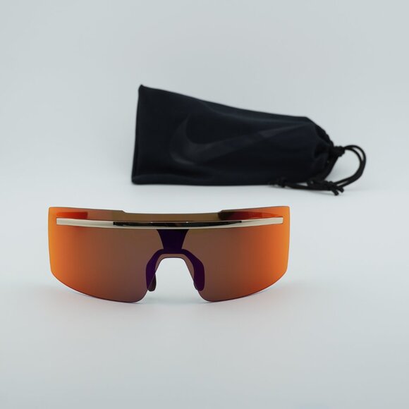 NIKE ECHO SHIELD M F 750 Shield Sunglasses - Gold/Crimson Mirror main image 8